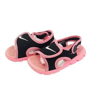 Nike Sunray Protect Toddler Girls Sandals Black Pink 386371-001 Size 6C